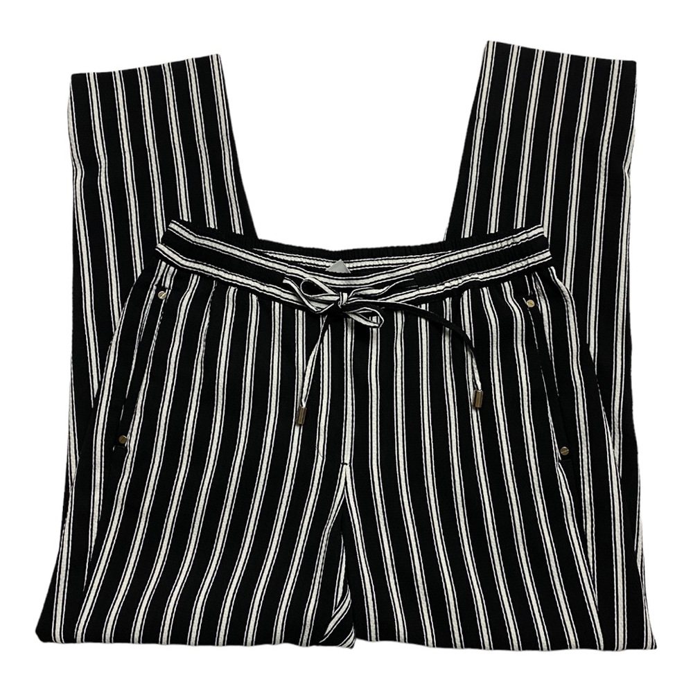 ✨H&M✨Black & White Vertical Stripe Pants Size 6
